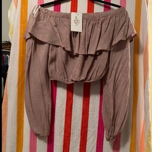 Emory Park Cropped Long sleeve - Off the Shoulder